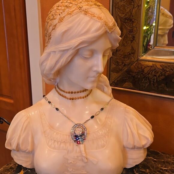 Austrian Crystal Necklace! SPRINGTIME HAT 17.5' Drop,NWOT! - Picture 11 of 12